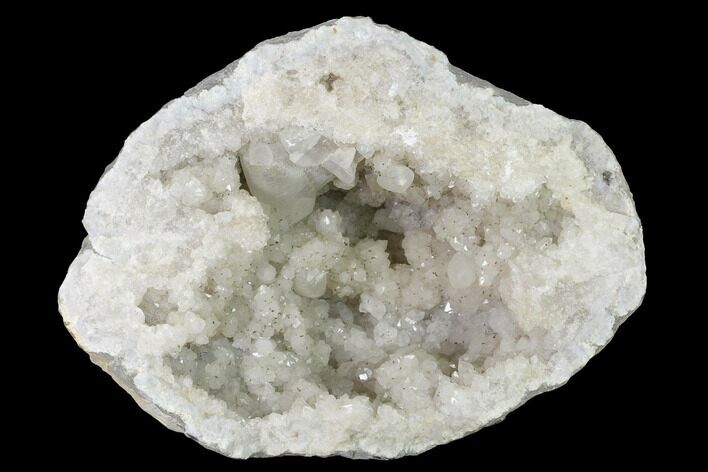 Keokuk Quartz Geode with Calcite & Pyrite (Half) - Iowa #144751